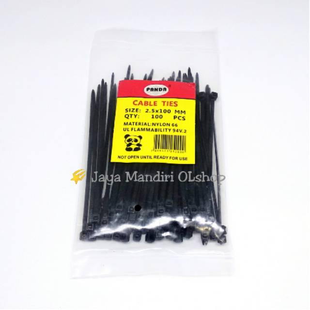 Jual kabel ties 2 5 x 100 mm hitam pengikat kabel tis cable ties 