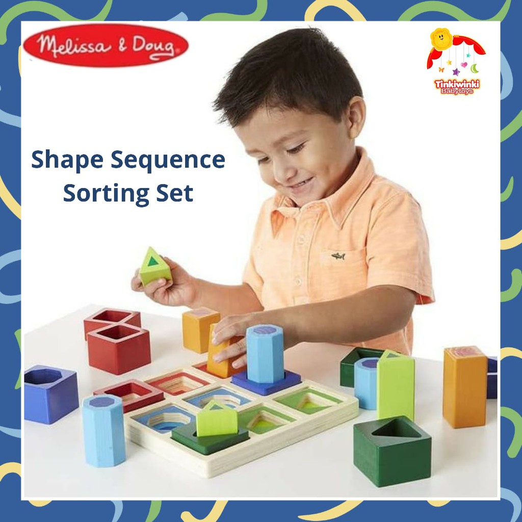 Jual Melissa and Doug Shape Sequence Sorting Set Shopee Indonesia