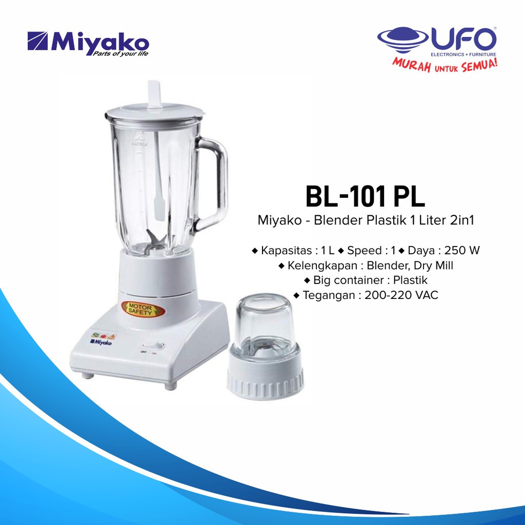 Jual Miyako Blender BL101PL Kapasitas 1 Liter | Shopee Indonesia