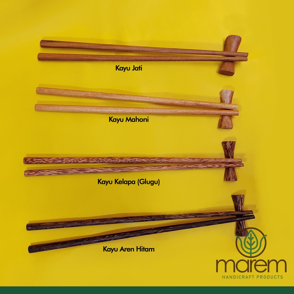 Jual Sumpit Kayu Kelapa Sumpit Aren Sumpit Jati Sawo Wooden Chopsticks