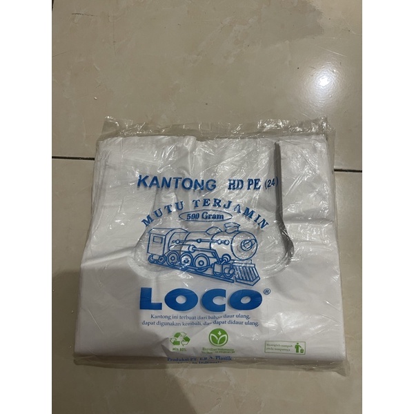 Jual Kantong Plastik HD LOCO Putih Ukuran 17, 24, 28, 35, 40, ( TEBAL ...