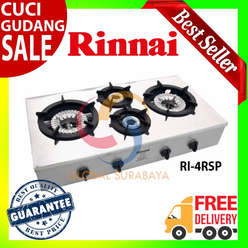 Jual Kompor Gas 4 Tungku by Rinnai - RI-4RSP | Shopee Indonesia