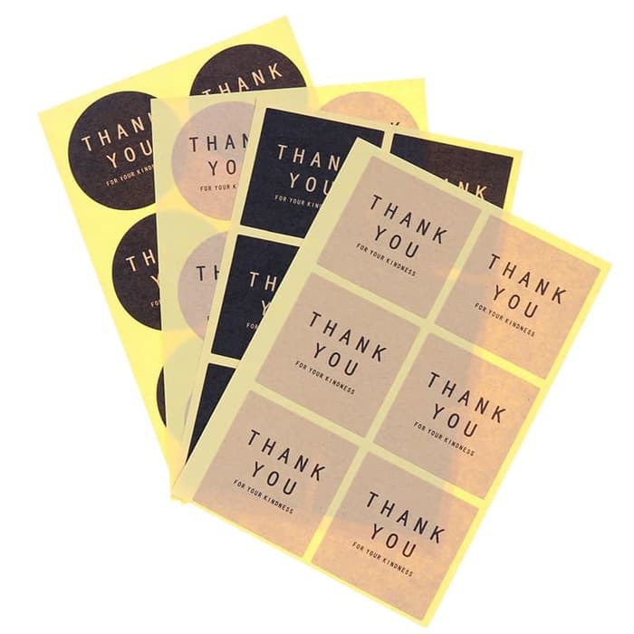 Jual Paper Tags Sticker THANK YOU - FOR YOUR KINDNESS (1sheet/6pcs ...