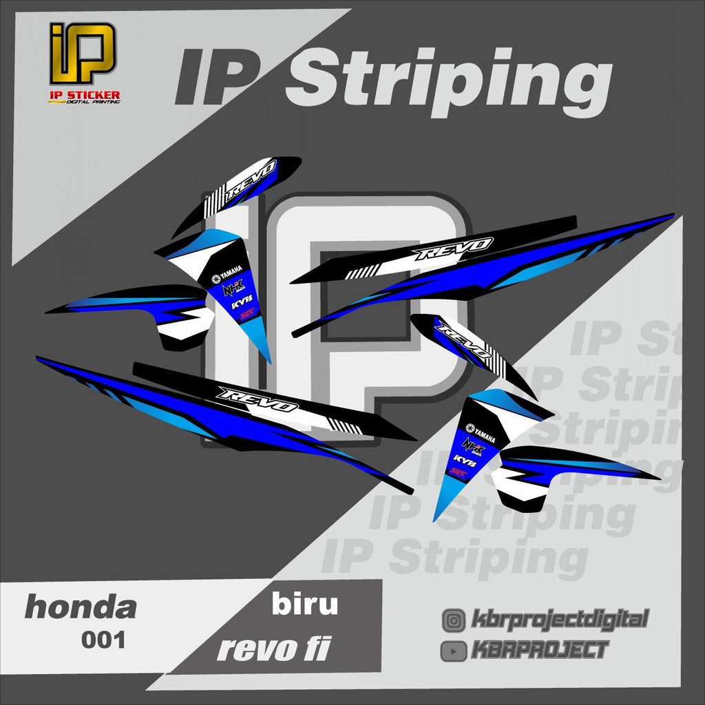 Jual (cod) stiker motor – striping revo fi - motor honda- motor ...