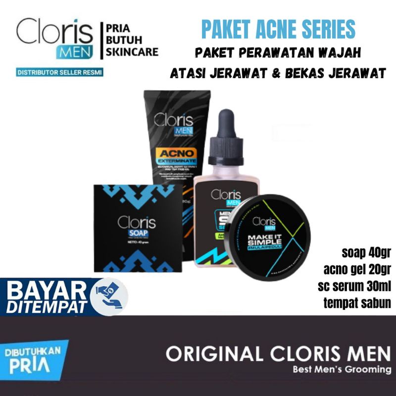 Jual PAKET CLORISMEN CLORIS MEN Original Paket Perawatan Pria Lengkap ...