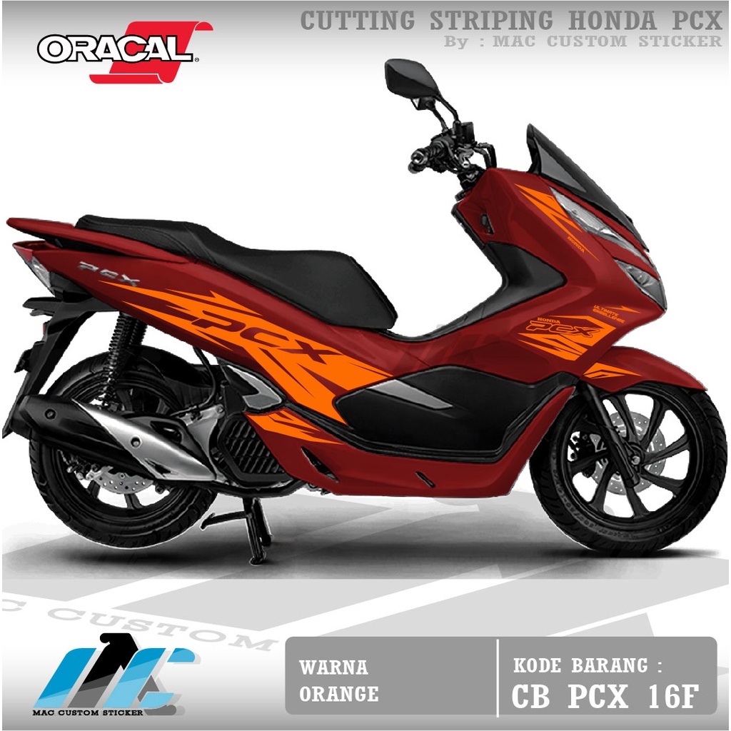 Jual CB-PCX-16 PCX MERAH - CUTTING STICKER PCX - STRIPING CUTTING PCX ...