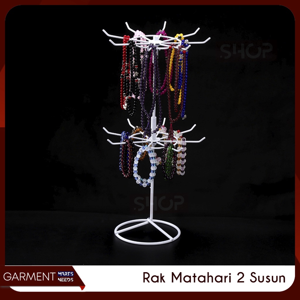 Jual RM2 - Rak Display 2 Susun Putar Gantungan Aksesoris Murah | Shopee ...