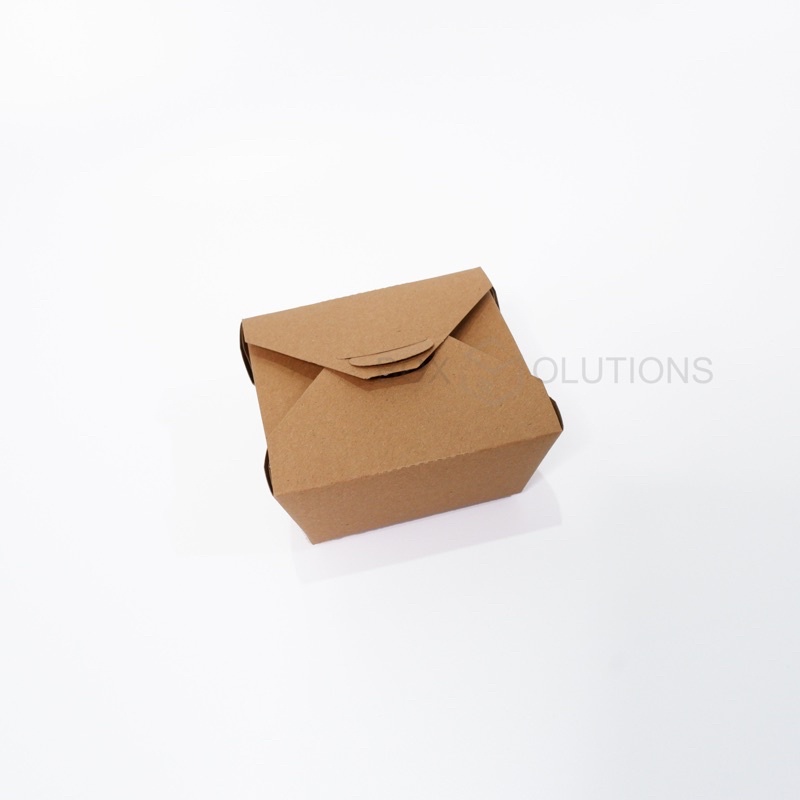 Jual ecokraft box pail / brown paper food box S - 26 oz isi 25 pcs ...