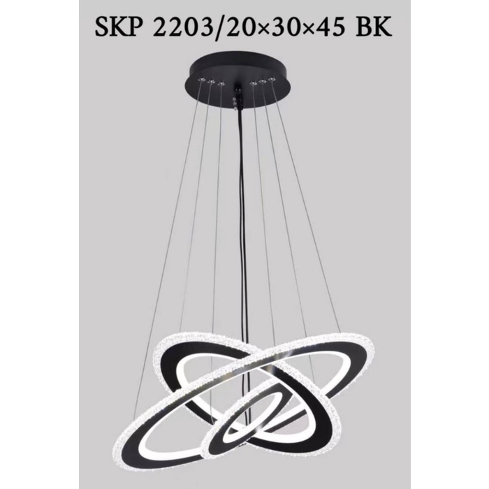 Jual Lampu gantung ruang tamu minimalis hias SKP 2203/20x30x40 BK
