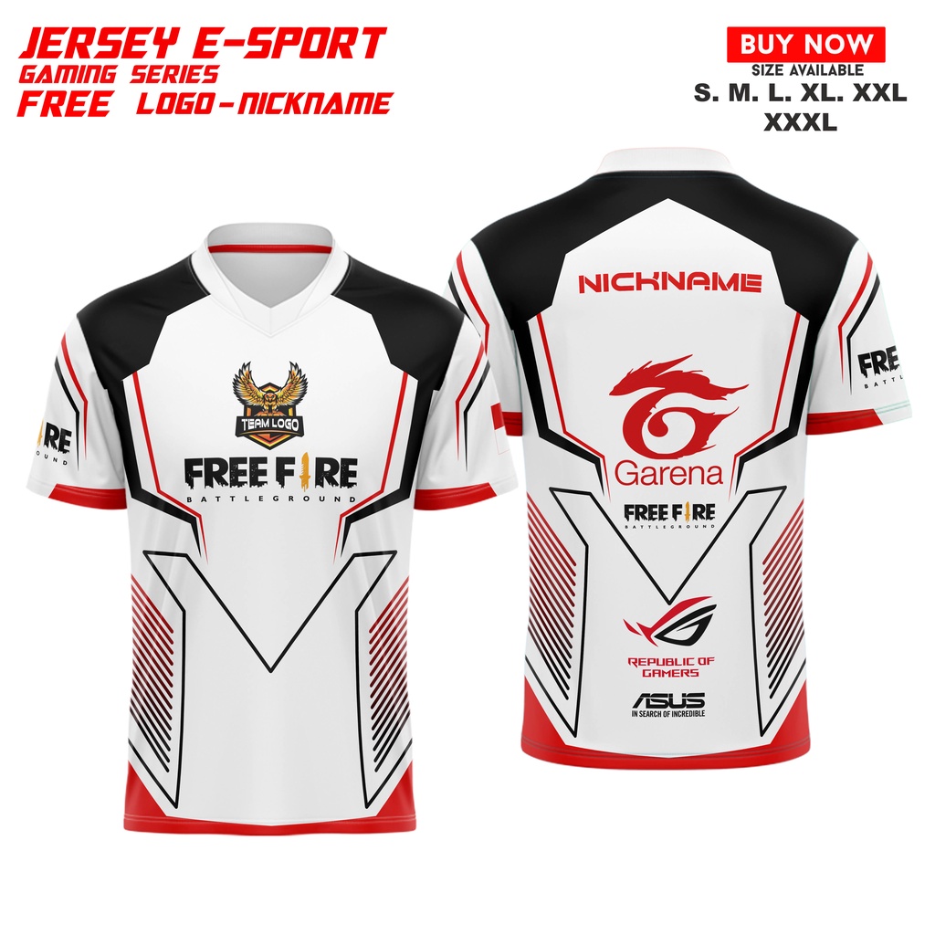Jual JERSEY FREE FIRE FF CYBER II CUSTOM GRATIS NICKNAME DAN LOGO SQUAD