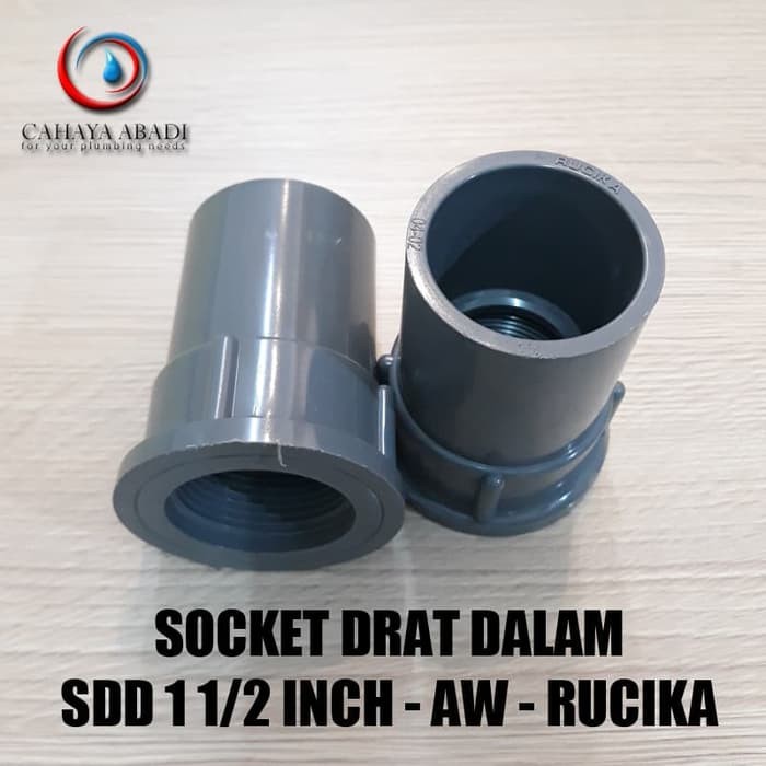 Jual Grosir Fitting Pipa Pvc Socket Drat Dalam Sdd Inch Aw Rucika Shopee