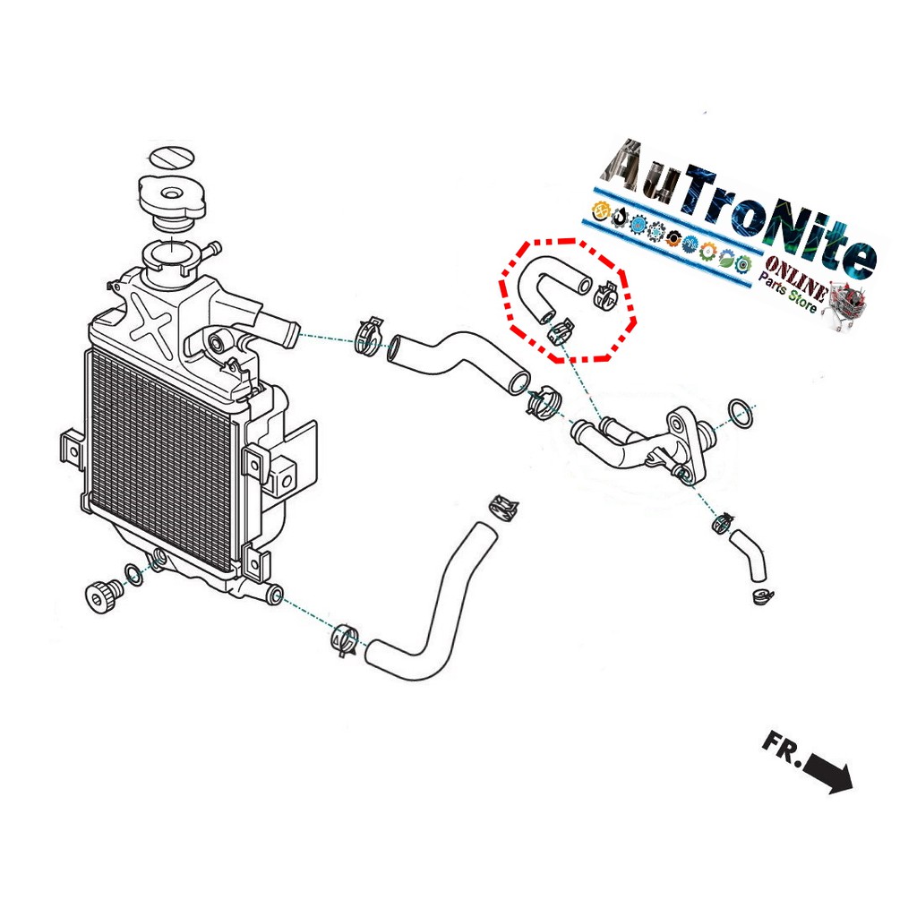 Jual Hose ByPass Assy Selang Radiator 1950D-KZR-600 Original Honda Air ...