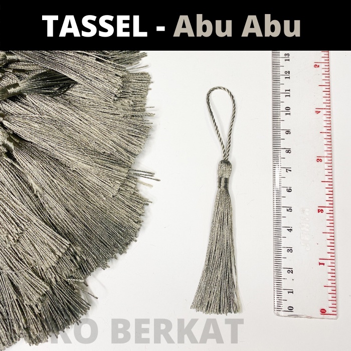 Jual (10 PCS) Tasel / Tassel / Tessel Rumbai Abu | Shopee Indonesia