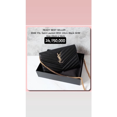 tas sling-bag Yves Saint Laurent WOC 22cm Black GHW