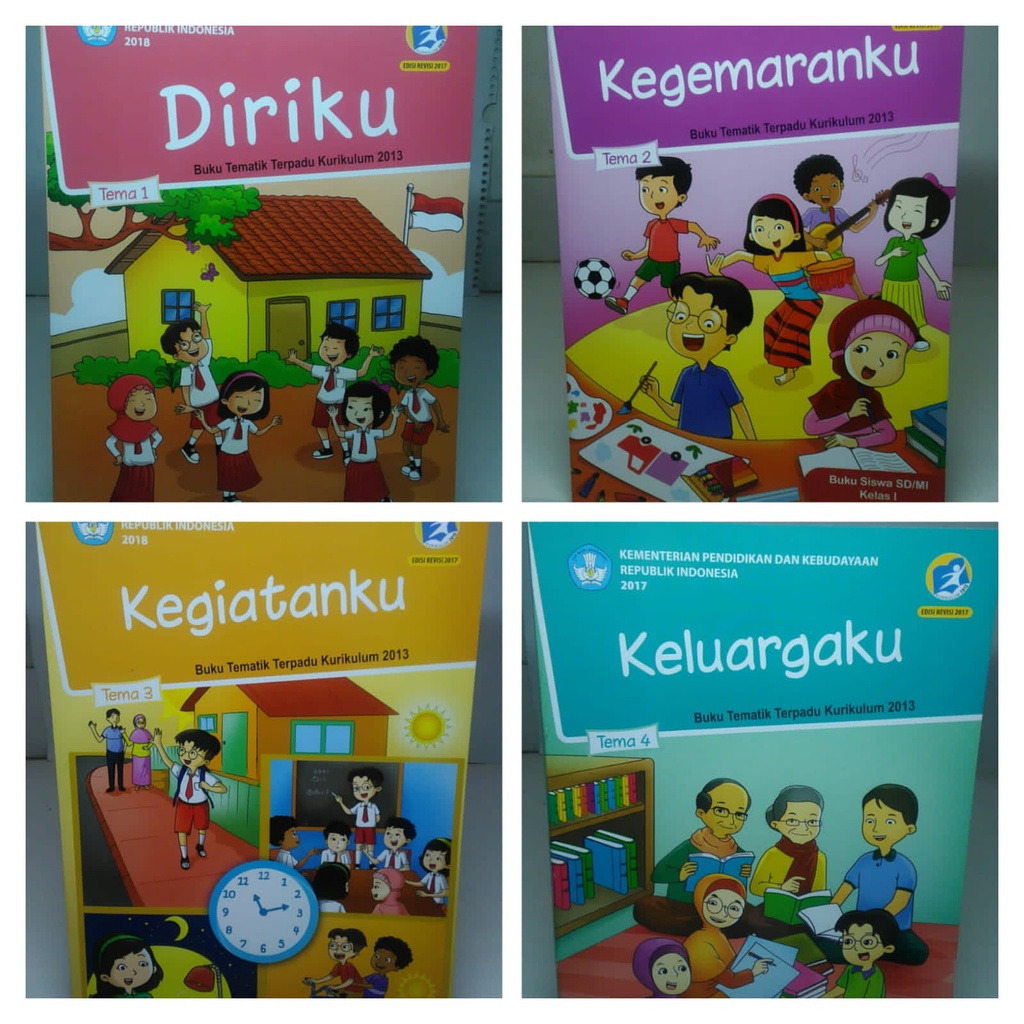 Jual Buku paket Semester 1 kelas 1 sd tema1,2,3 dan 4 kemendikbud ...