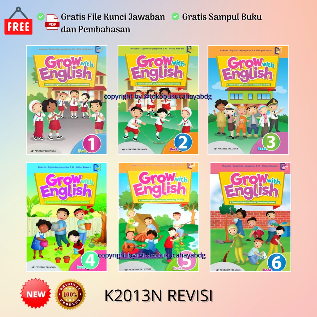 Jual Buku GROW WITH ENGLISH WITH DIGITAL CONTENT Kelas 1 2 3 4 5 6 K13N ...