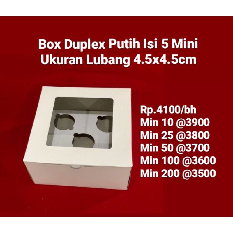 Jual Box duplex putih isi 5 mini lubang 4,5cm | Shopee Indonesia