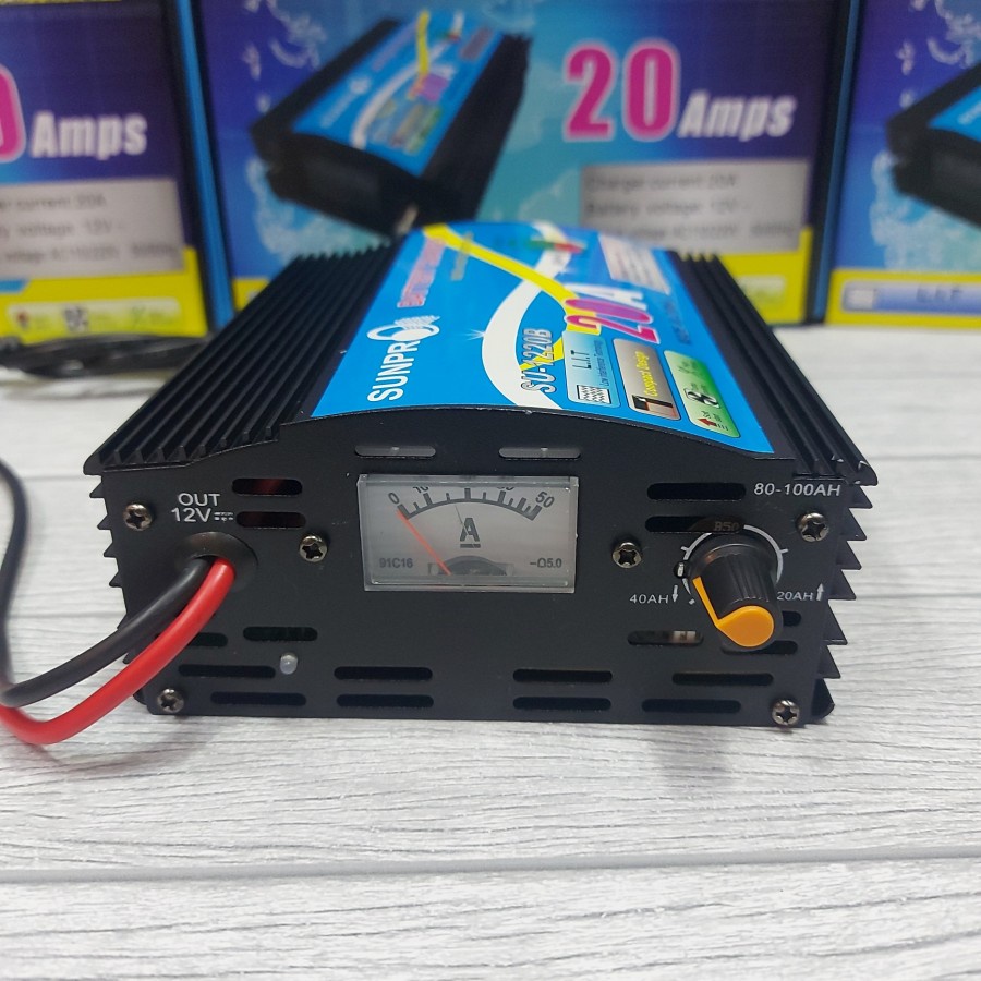 Jual Battery Charger Sunpro SU 1220A Casan Aki 20 Amps Shopee Indonesia