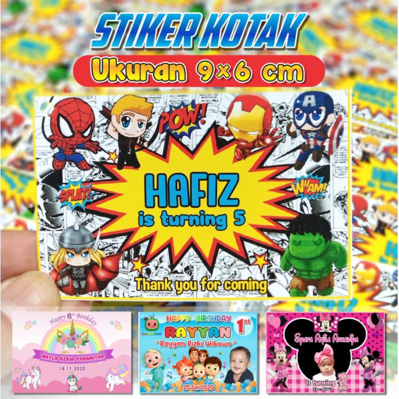 Jual stiker ultah kotak | Shopee Indonesia