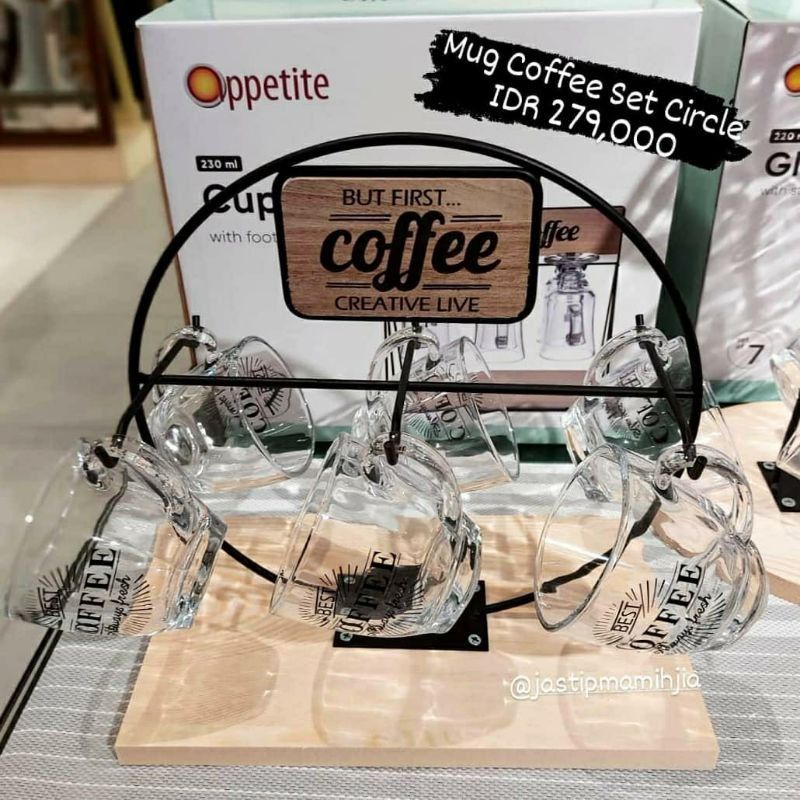 Jual MUG COFFEE SET CIRCLE RACK INFORMA/CANGKIR KOPI SET / GELAS KOPI ...