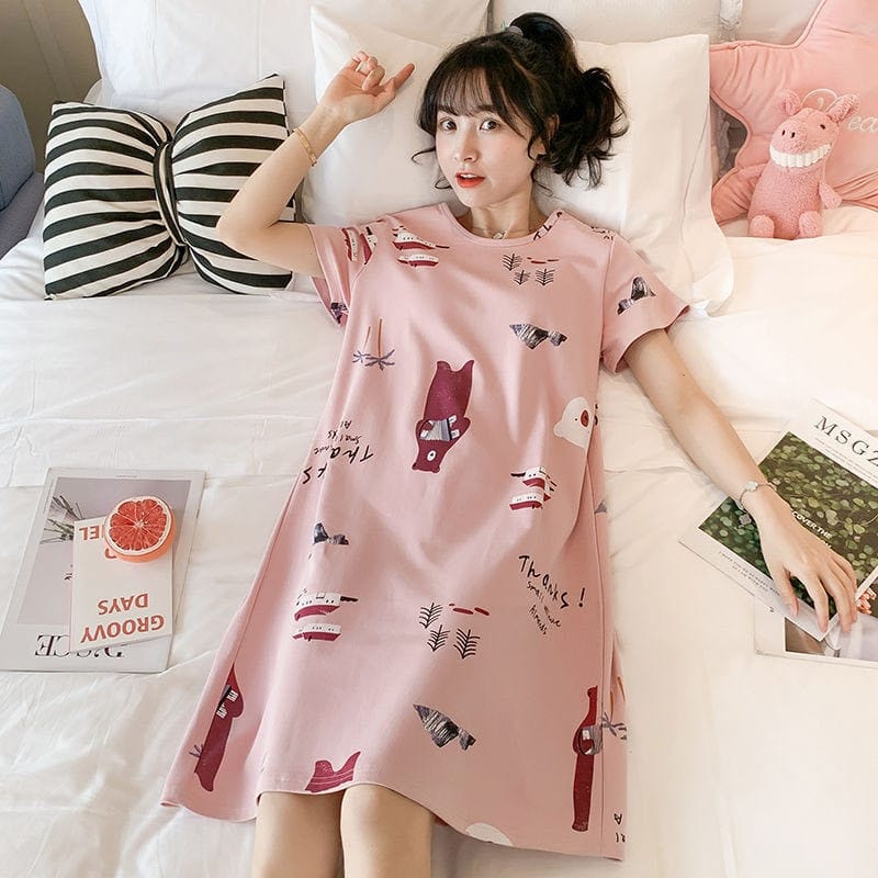 Jual TYB M24A Daster Korea Baju Tidur Karakter Lucu Baju Tidur Korea