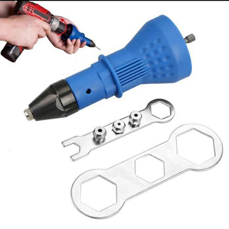Jual Alat Rivet Tang Rivet Ripet Sambung Konverter Bor Rivet Gun ...