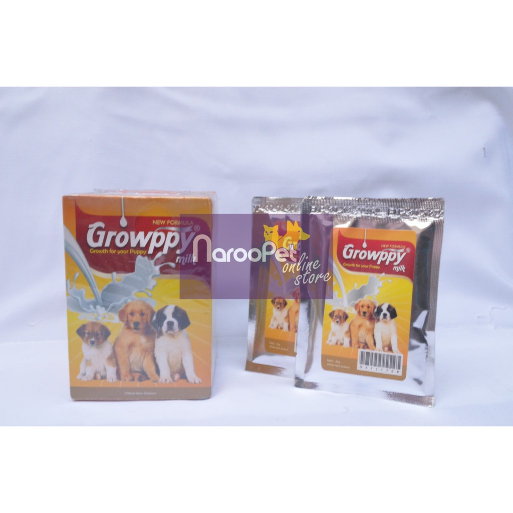 Jual Susu Anjing Growppy Milk Growth for your puppy 1 Box (Susu Anjing ...