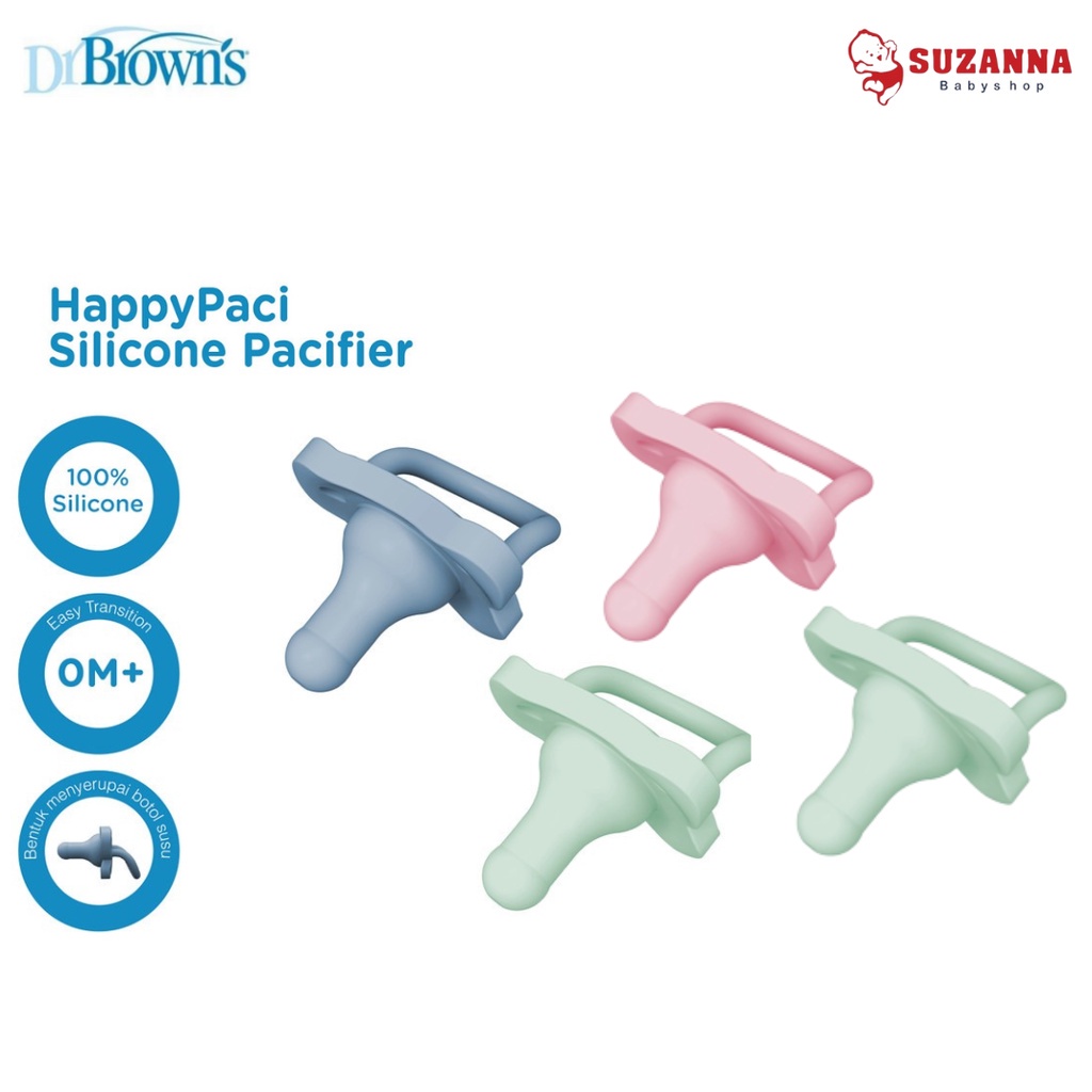 Jual Dr.Brown's HappyPaci One-Piece Silicone Pacifier Isi 2 (Empeng ...