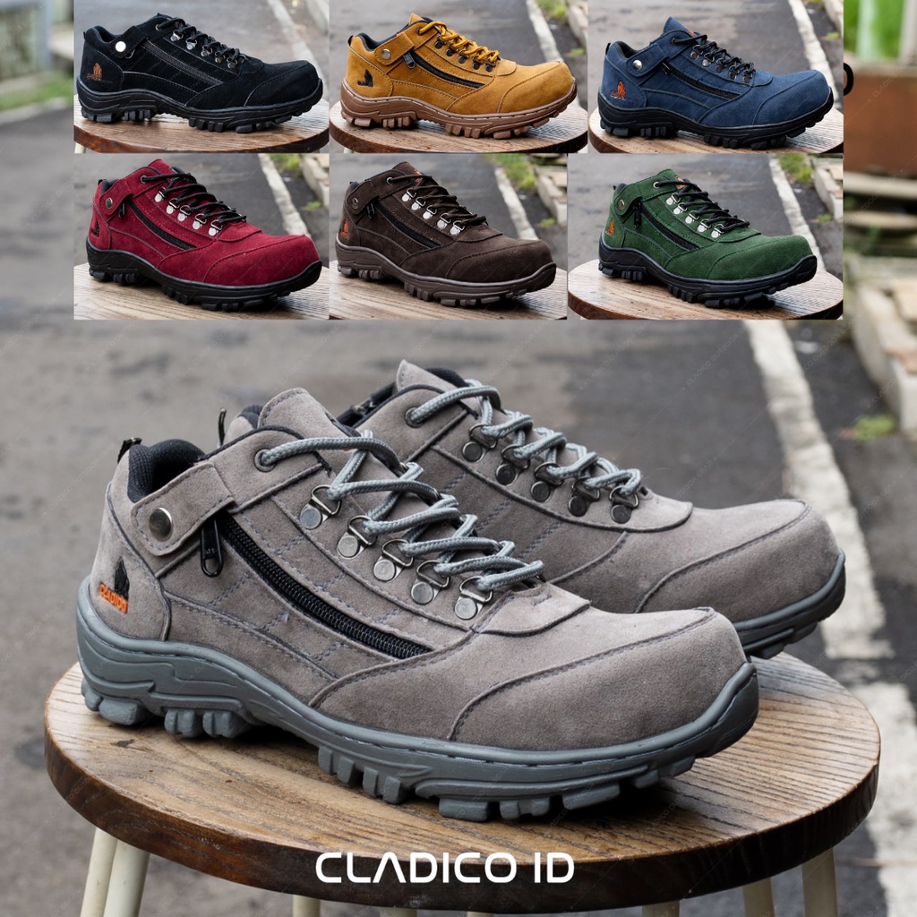 Jual Lion Low Cladico Sepatu Safety Boot Pendek Ujung Besi Bahan Suede ...