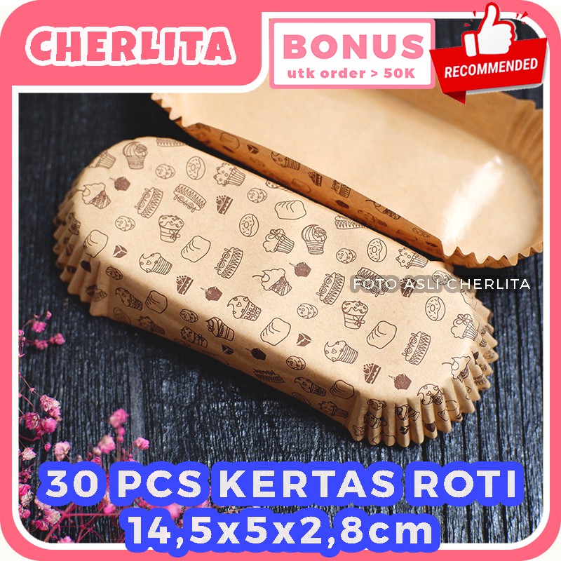Jual 30 Pcs Oval Cup Bread Case Kertas Kue Roti Lonjong Laminating ...