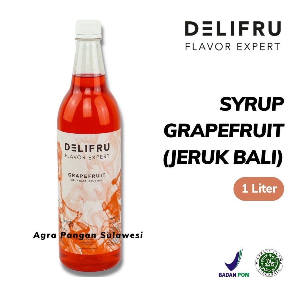 Jual Syrup GRAPEFRUIT Jeruk Bali Delifru Sirup Buah Premium 1 L 1000 ml Shopee Indonesia