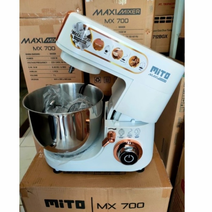 Jual Stand Mixer Maxi Planetary MITO MX-700 | Mixer Roti 7 Liter Mito ...