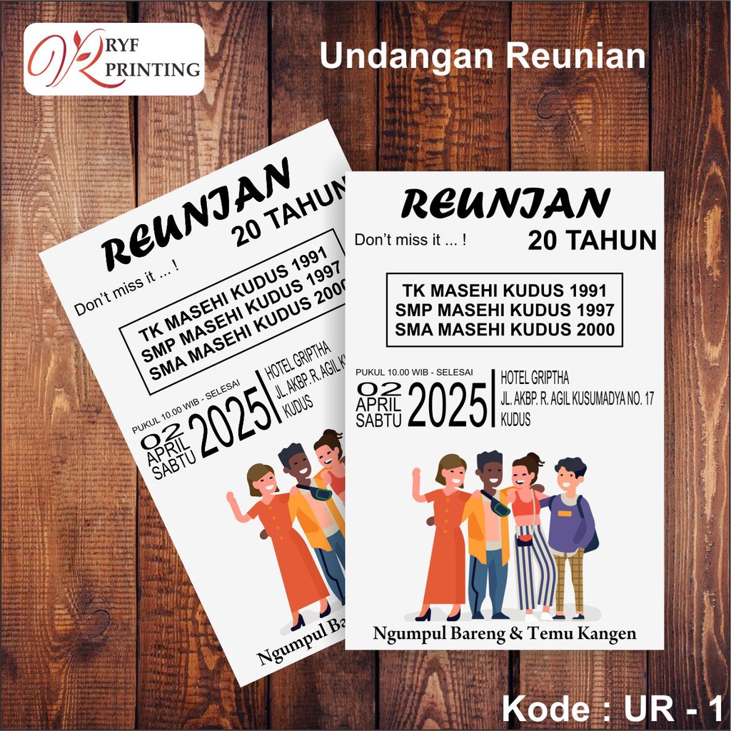 Jual UNDANGAN REUNIAN | Shopee Indonesia