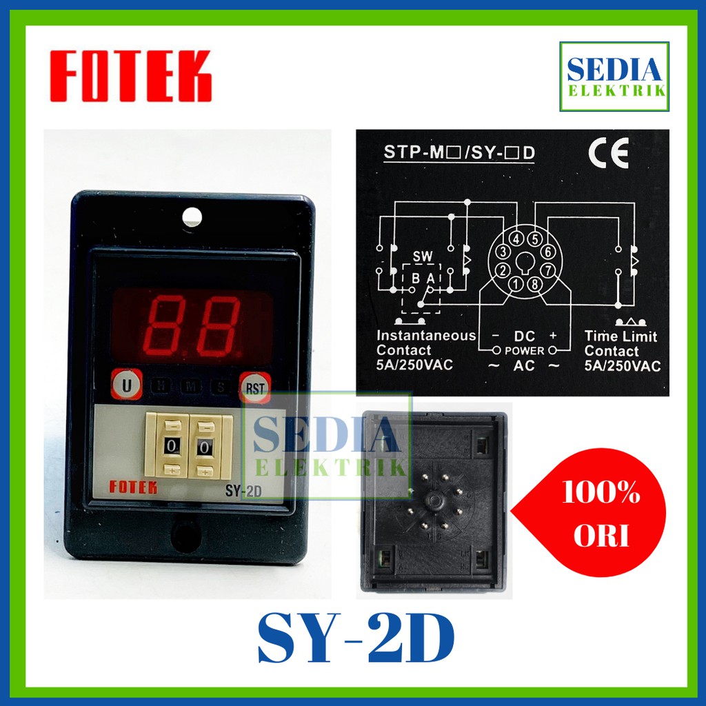 Jual TIMER FOTEK SY-2D /220VAC SY 2D SY2D | Shopee Indonesia
