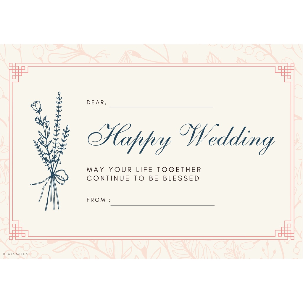 Jual Blaksmiths - Kartu Ucapan Happy Wedding | Shopee Indonesia