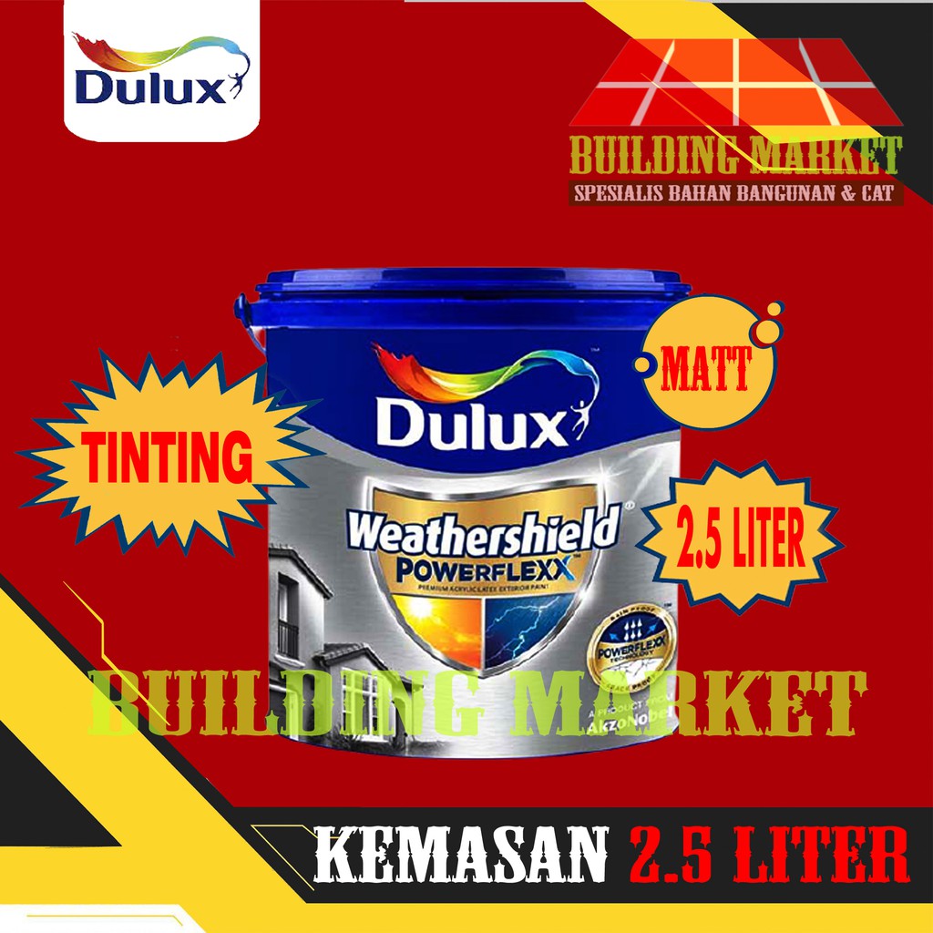 Jual Cat Tembok Tinting Dulux Weathershield Powerflexx Exterior 2 5