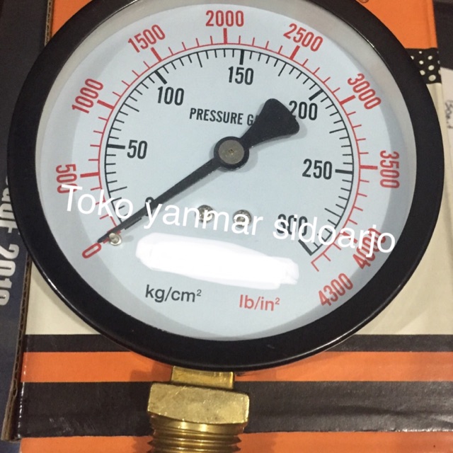 Jual Manometer 4 inc kering tekanan angin 300 bar / kg | Shopee Indonesia