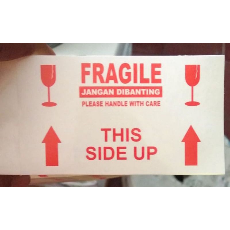 Jual STIKER FRAGILE THIS SIDE UP isi 100 pcs | Shopee Indonesia
