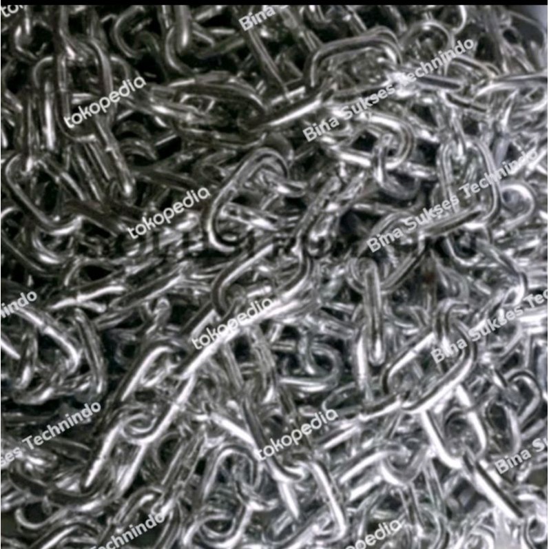 Jual Rantai besi galvanis 3mm / Galvanized chain/ rantai putih 1/8 ...