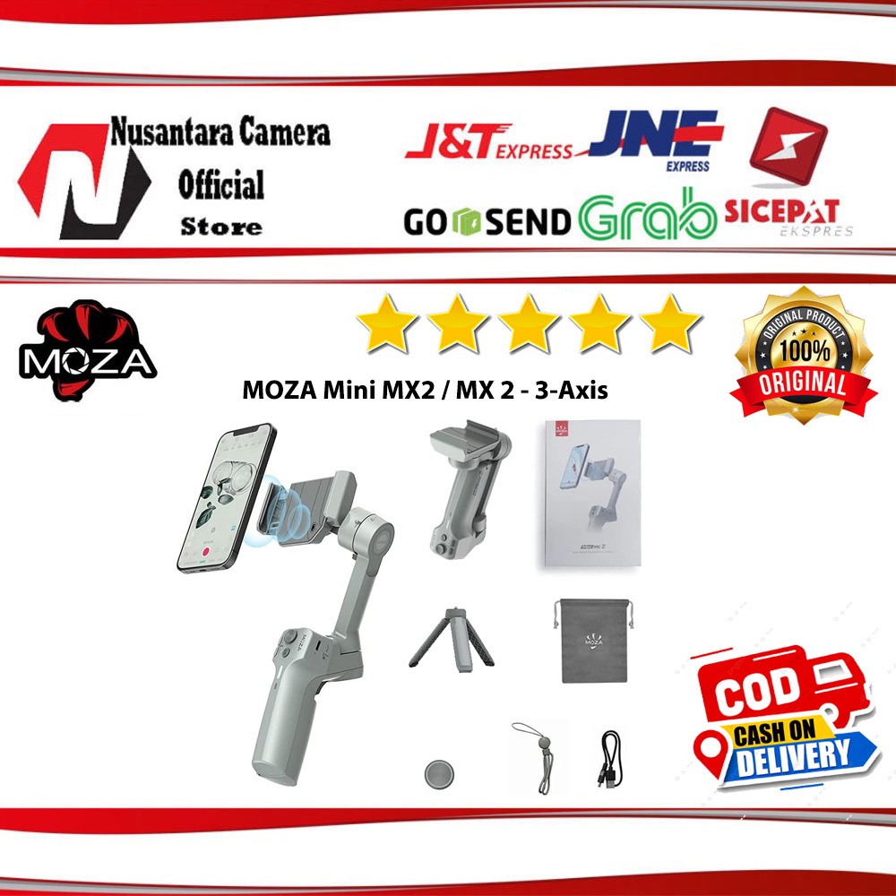 Jual MOZA Mini MX2 / MX 2 - 3-Axis AI Smartphone Gimbal stabillizer ...