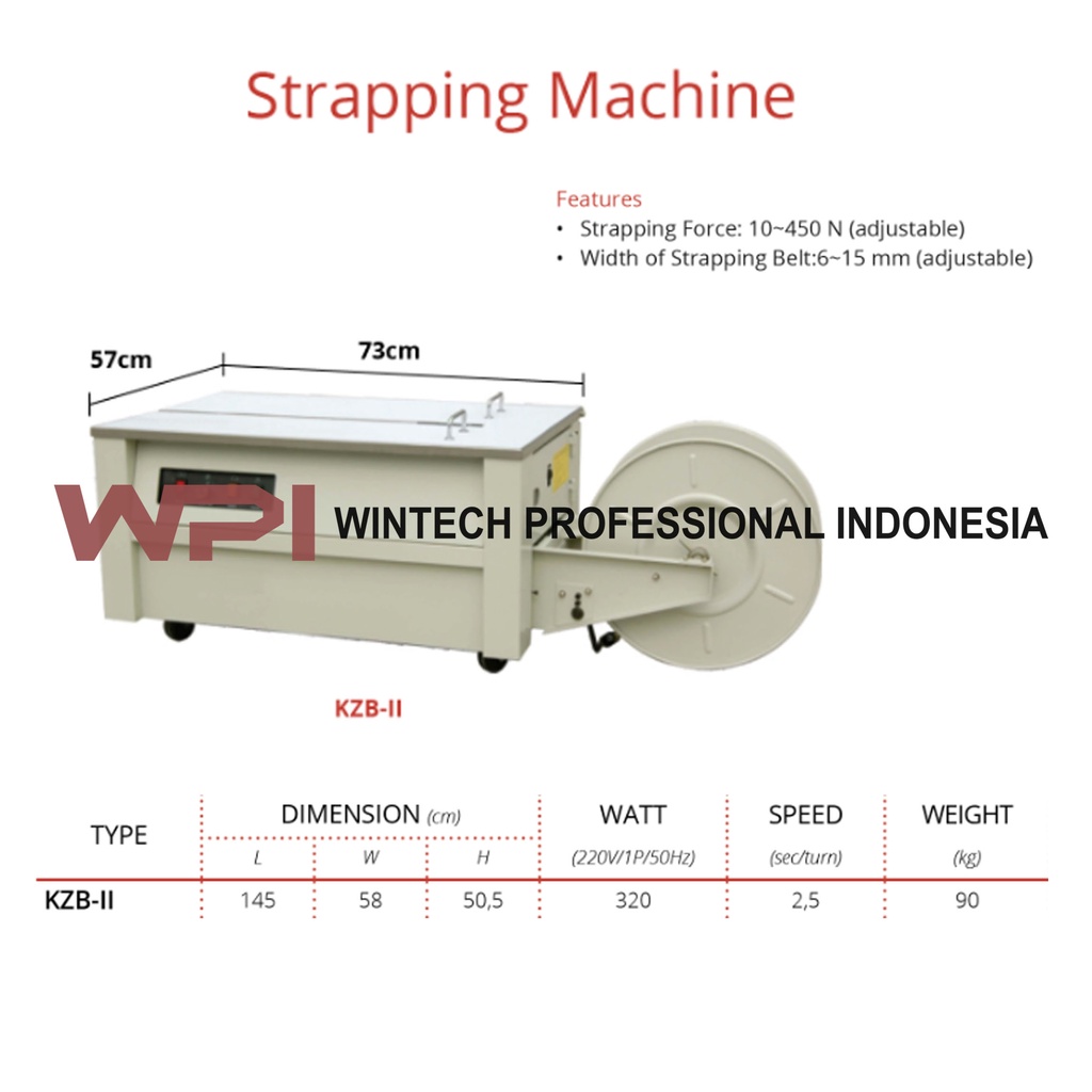 Jual GETRA KZBII Semi Automatic Strapping Machine Mesin Pengikat