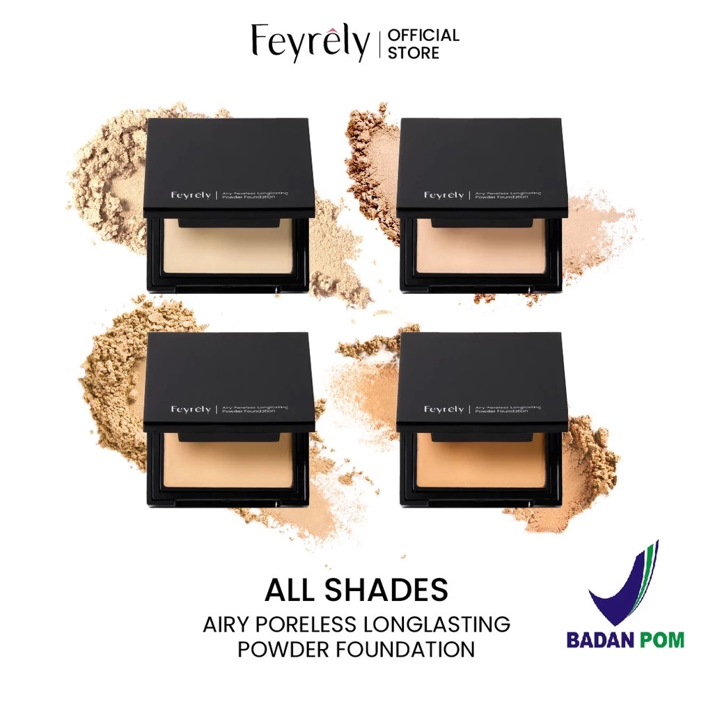 FEYRELY Airy Poreless Longlasting Powder Foundation Full Shades (4 Shades)