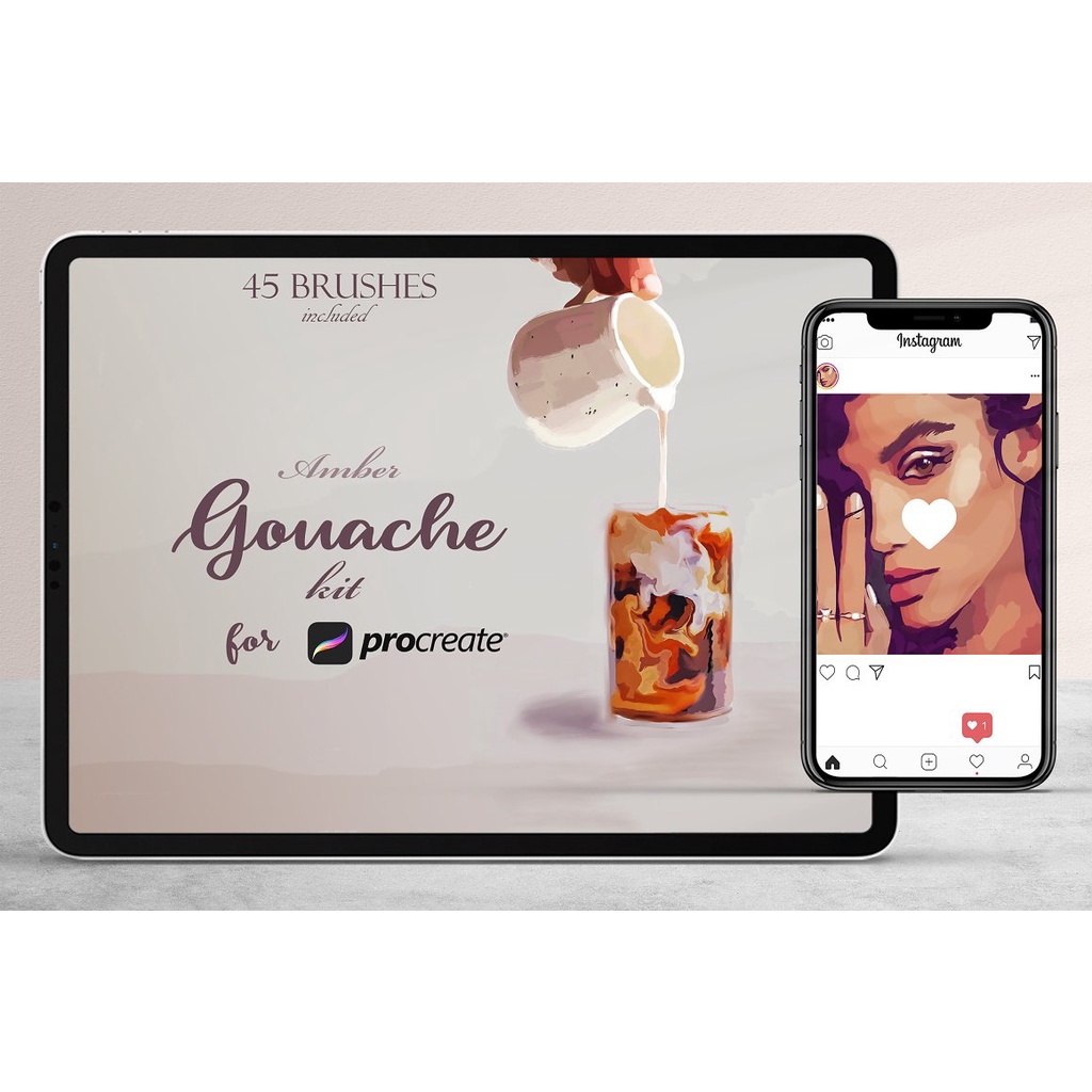 Jual Procreate Brush - Amber Gouache Kit for Procreate | Shopee Indonesia
