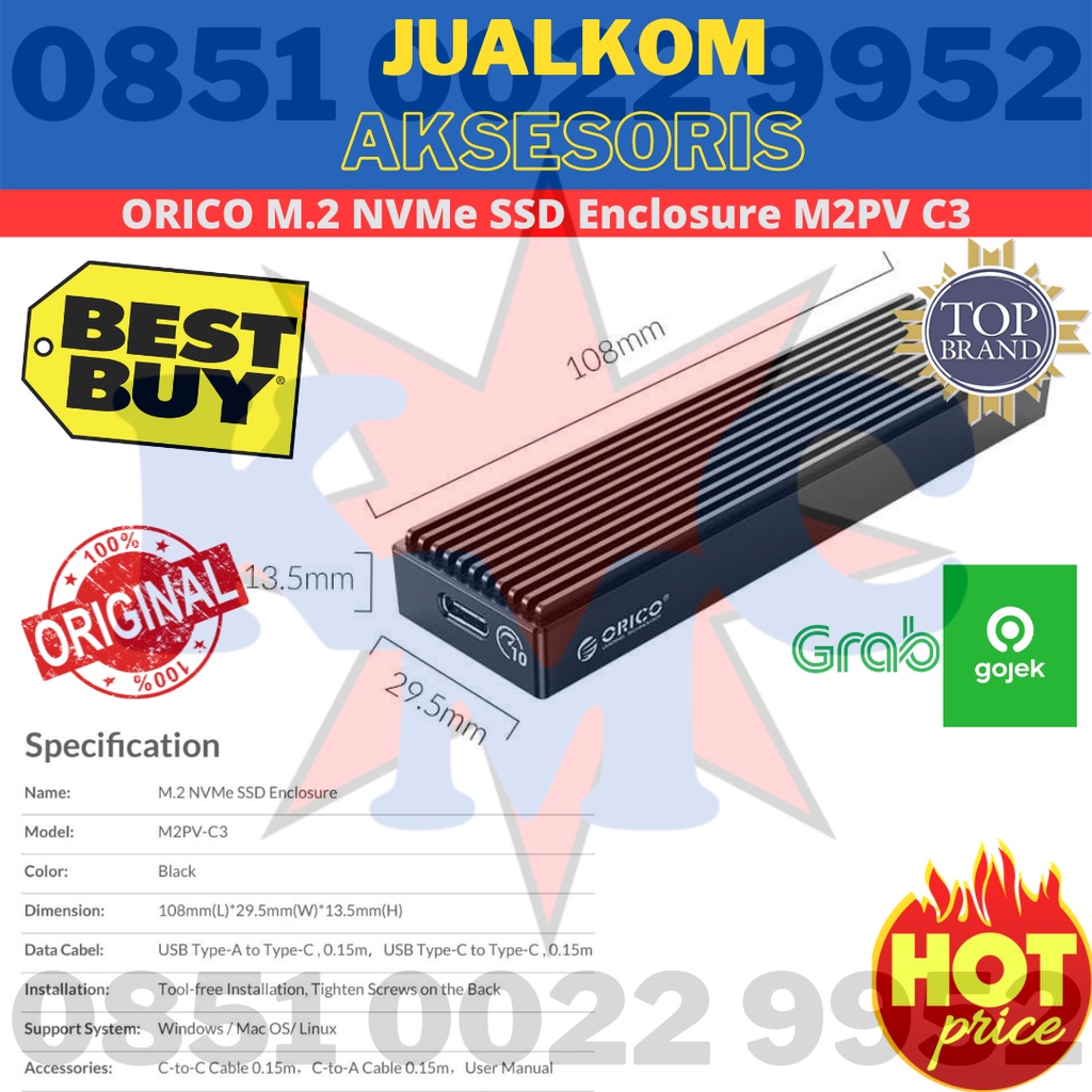 Jual Case ORICO M.2 NVMe External Ext SSD Enclosure M2PV C3 | Shopee ...