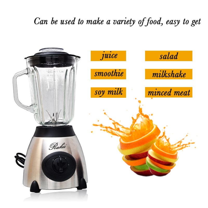 Jual BLENDER 2 IN 1 Stainless Steel dengan Gelas Kaca Premium - Blender