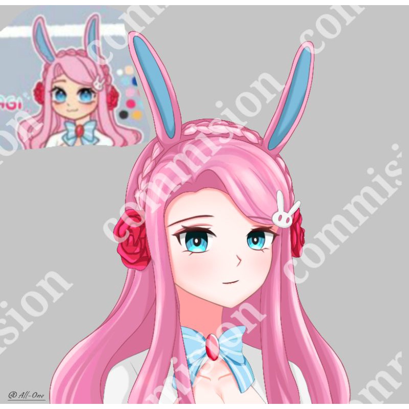 Jual Jual jasa gambar karakter anime fanart kartun art commission