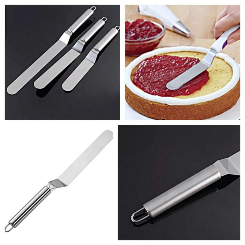 Jual Spatula bengkok full stainless 32 cm kue ulang tahun buttercream