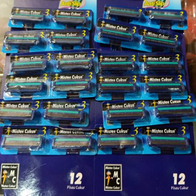 Jual ADY78 CUKURAN JENGGOT DENGAN 3 MATA PISAU ISI 24 PCS | Shopee ...