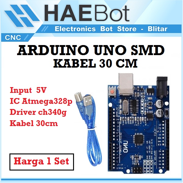 Jual HAEBOT Arduinoo Uno R3 SMD Board Ch340G Atmega328p Kabel USB