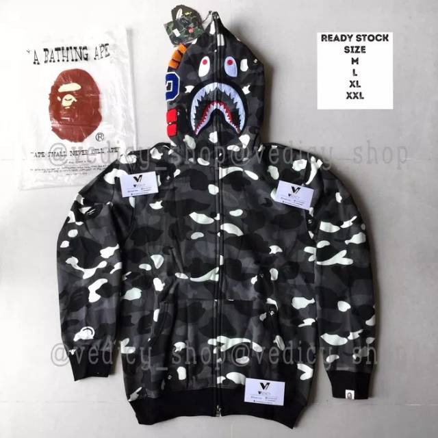 Bape Shark Hoodie Xxl